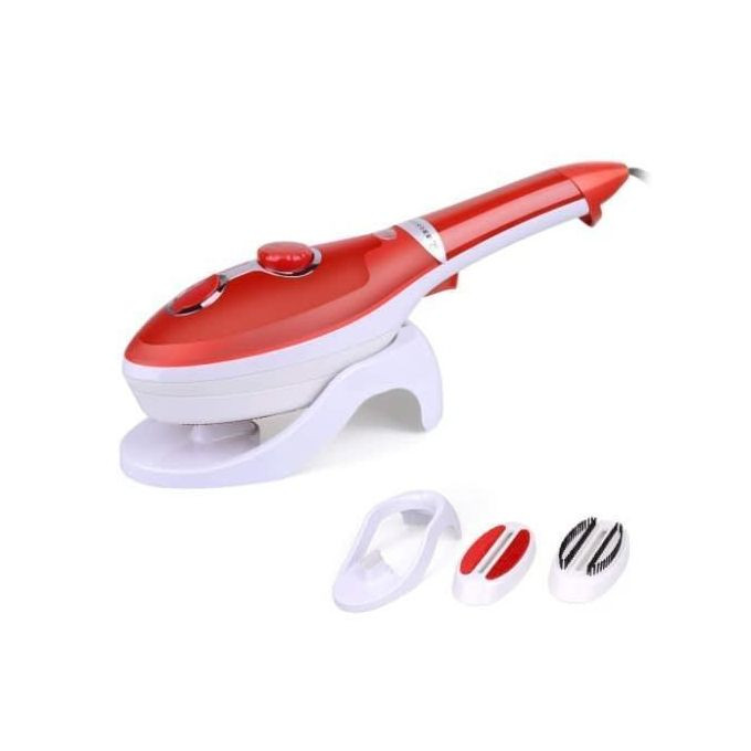 Portable Electric Garment Steam Iron Brush - Red, White