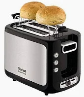 TEFAL 2 Slot Express Toaster with Bun Warmer- Black + Inox TT365027