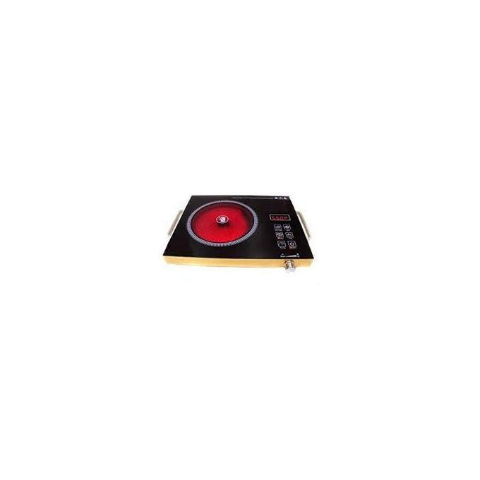 Hoffmans Electric Infrared Cooker Portable Induction Cooker With Crystal Touch Panel -Black