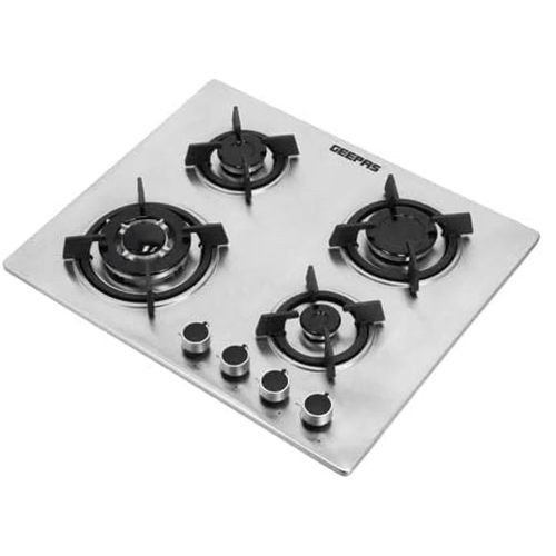 Sleek 2-in-1 Stainless Steel Built-in Gas Hob Cookware-Silver