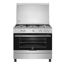ELECTROLUX EGYPT 90/60cms 5 Gas Burners with Gas Oven & Grill + Thermostat + Rotasserie EKG9000G9X