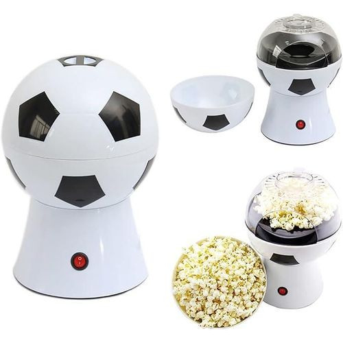 Electric Popcorn Popper Designed Like A Soccer Ball For Making Delicious Popcorns-Multicolour