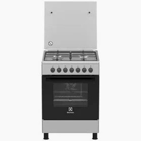 ELECTROLUX EGYPT 60/60cms 4 Gas Burners with Electric Oven & Grill + Rotasserie + Oven Fan EKK6400Z9X