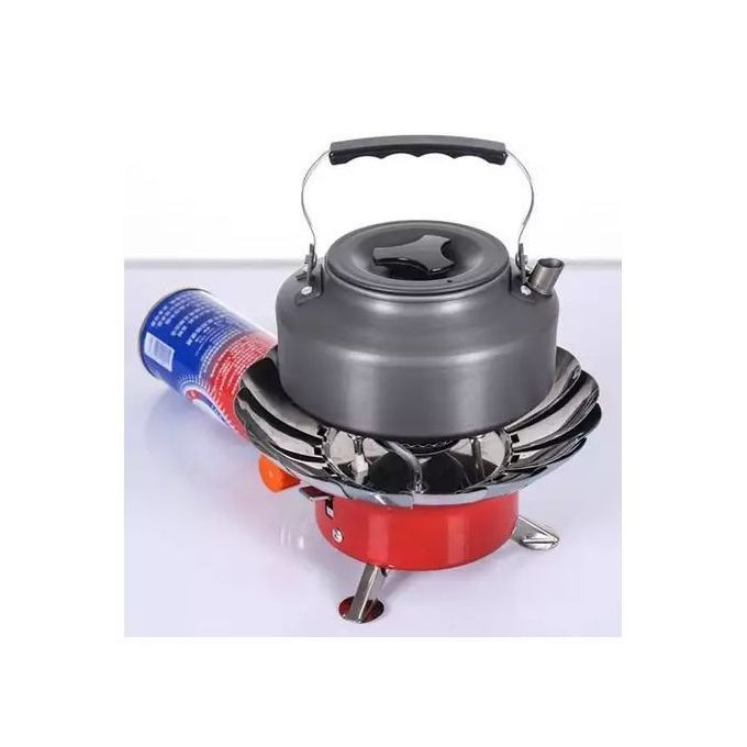 Portable Windproof Camping Stove Gas Stainless Steel With 1 Gas Cylinder