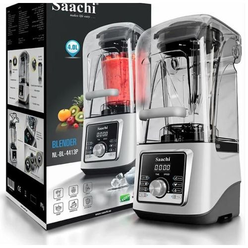 Commercial 4L Silent Blender With Plastic jar Ice Crusher Juicer 1600W -Multicolor