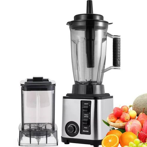 2.5 Liters Heavy Duty Electric Plastic Commercial Blender With Big And Small Jar-Multicolour