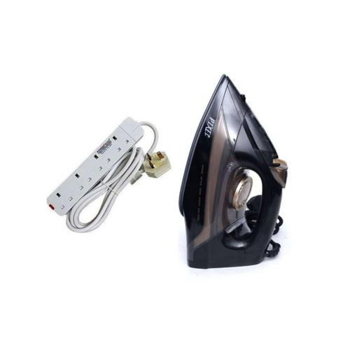Electric Steam Iron With Burst Function And An Extension Cable With 4 Outlets-Multicolours