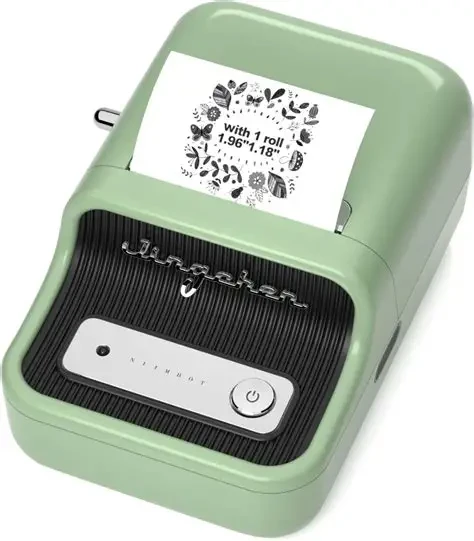 B21 2 Inch Thermal Label Maker with 1 Roll Free Tape Auto Identification for Home Office Organization Commercial Use Business Price Gun Label Printer Shipping Label Tag Writer- Multicolor