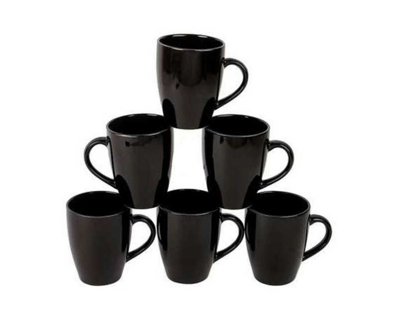 Luminarc 6 Pieces Of Luminarc Tea/Coffee Mug/Cups - Black. .