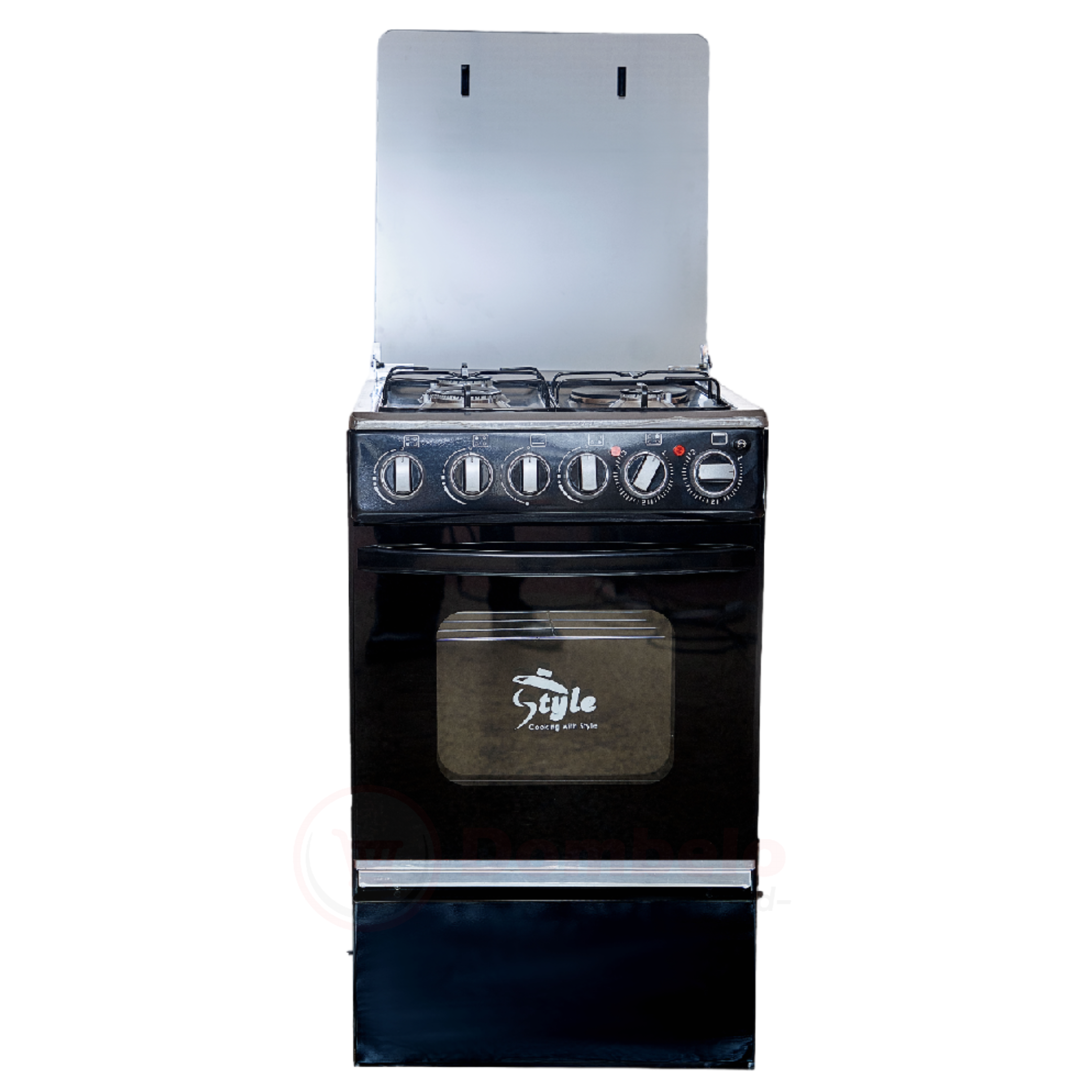 Blueflame inbuilt cooktop hob E431C-B-black, 3 gas + 1 electric plate. Auto gas ignition system. Black clour easy Enamel panel.