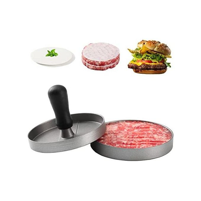 Hamburger Press Patty Maker BBQ Grill Sliders Beef Burger Press- Grey. ,