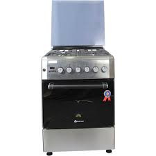 Blueflame cooker D6040GRF, 60*60 Gas Oven, Inox Stainless steel Body, Pool System, Chicken Roteserrie, Turbo fan, Glass top cover.Digital Timer, Auto gas Ignition