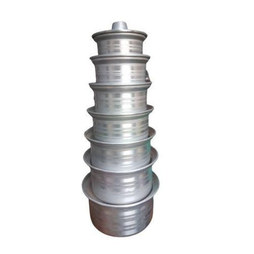 Spectacular 7 Pieces Pure Aluminium Saucepans With 7 Covers-Silver