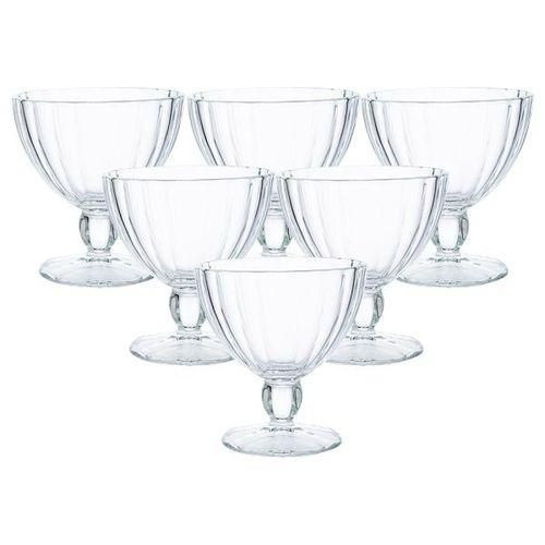 Quadro 6 Pieces Ice Cream 30Cl Clear Glasses-Transparent
