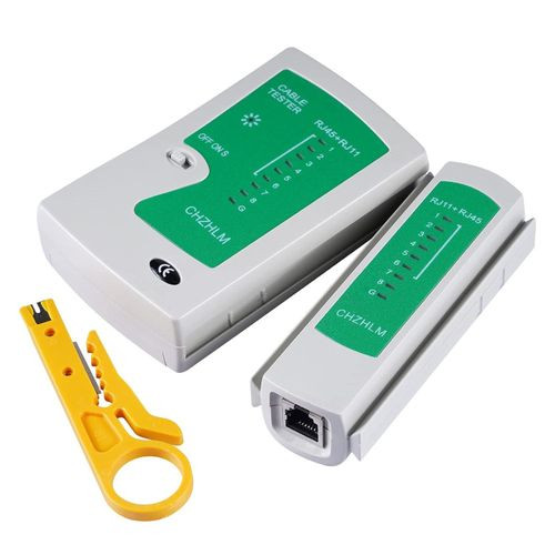Updated Network Cable Tester LAN Cable Test Support POE Network Cable Tool for RJ45/RJ11/RJ12/CAT5/CAT6/UTP Ethernet Cable Fireproof Material