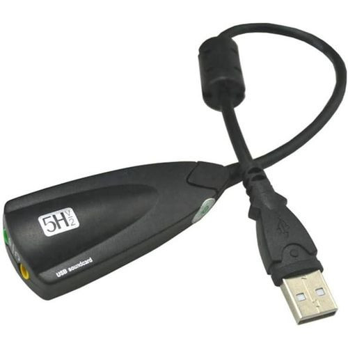 External USB Sound Card Wired Recording Sound Card 7.1 Adapter 5HV2 3D Audio Headset Microphone