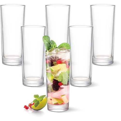 6 Pieces Glasses For Drinking Juice And Beer - Clear