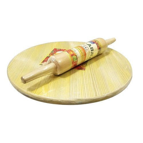 Quality Wooden Rolling Pin And Dough Presser For Making Chapati-Brown