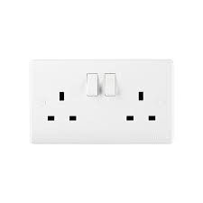 SR 13A 2G Switch Socket Black COMPLETE SR 5213-BK-TSNK
