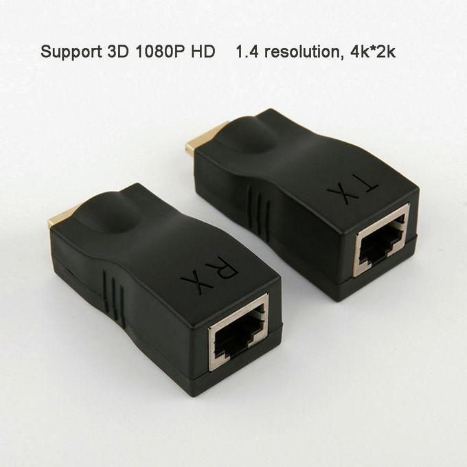 1 Pair RJ45 4K HDMI-compatible Extender Extension Up to 30m Over CAT5e Cat6 Network Ethernet LAN for HDTV HDPC DVD PS3 STB