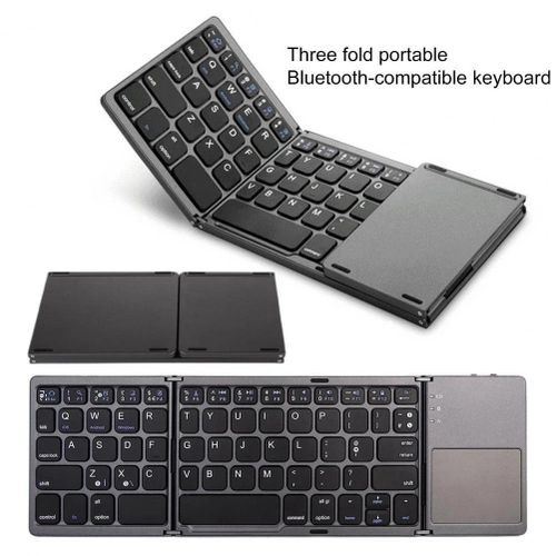 Mini foldable keyboard Touchpad Bluetooth-compatible 3.0 Foldable Wireless Keypad for Windows,Android,ios,Tablets,Phone,Smart TVs