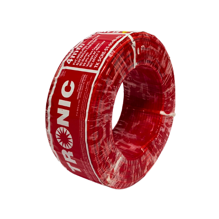 CABLE SINGLE CORE 4.00MM RED