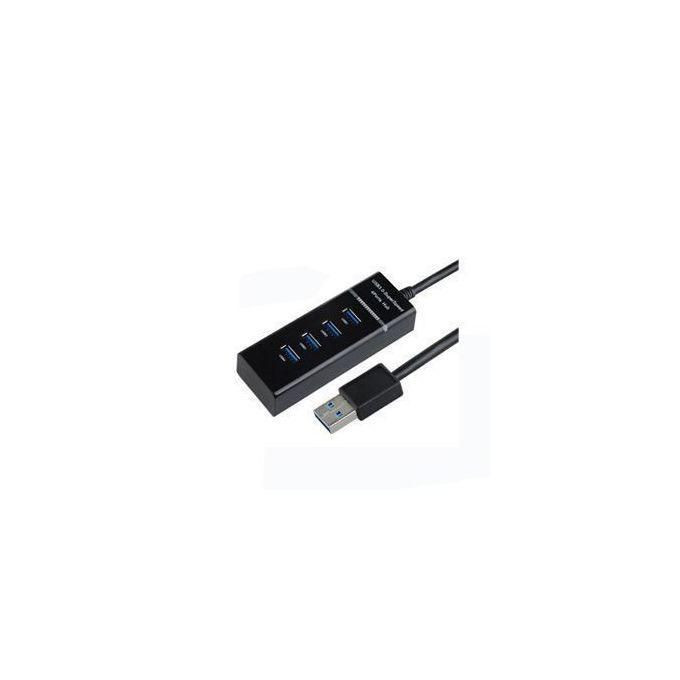 4 Ports USB HUB - 3.0 High-speed Usb Hub -Black