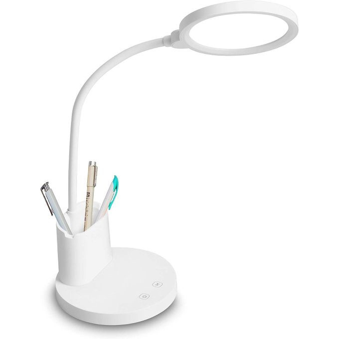 5W Rechargable Table lamp 3 Grade Dimming USB-C Charging LED Portable Desk Lamp for Study with Pen Stand Easy Touch Control Glare Free Lighting Adjustable Light Head Pack of 1