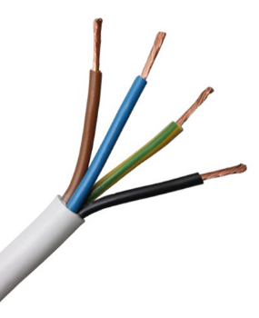 ELECTRICAL FLEXIBLE CABLE 4CX4MM WHITE IN MTR