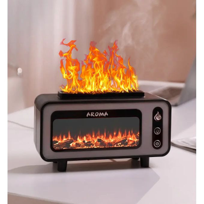 3D Flame Ultrasonic Aroma Air Humidifier Essential 0il Diffuser With LED Light