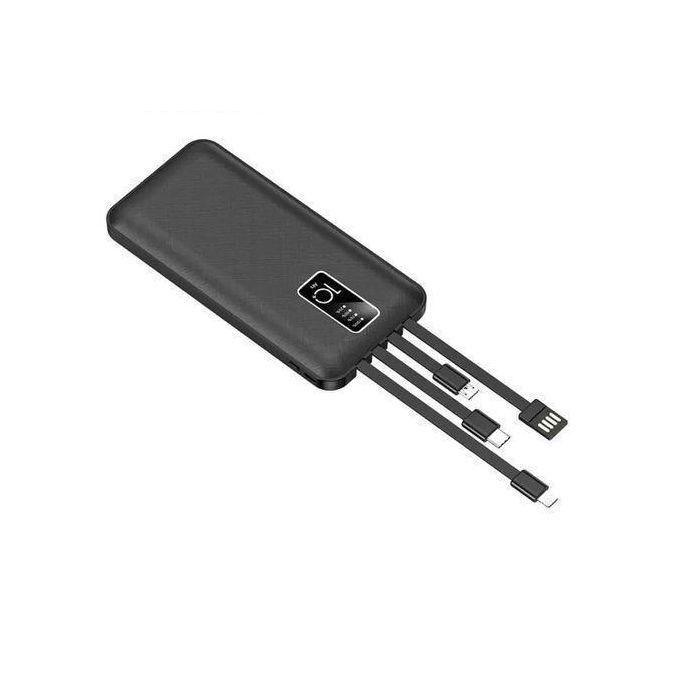 Original 10,000mAh Digital Display Charging Power Bank- Black, White