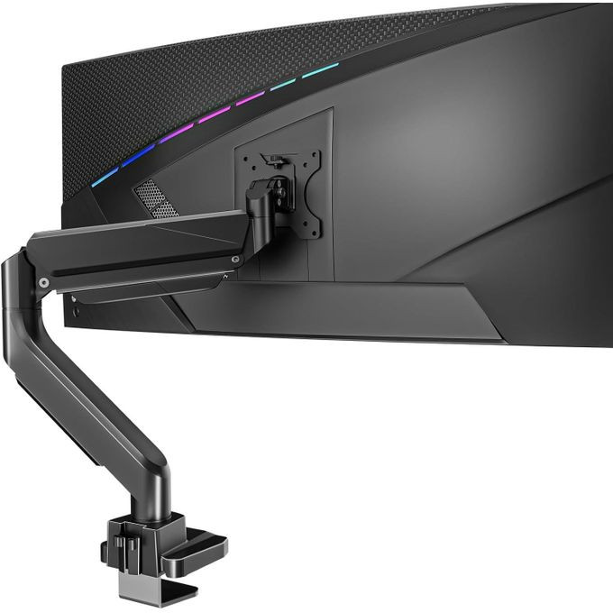Single Monitor Desk Mount, Heavy Duty Monitor Arm for Ultrawide Screen up to 35 inch, 33 lbs. Fully Adjustable, Mounting Holes 75 and 100 (GSM001XL), Black