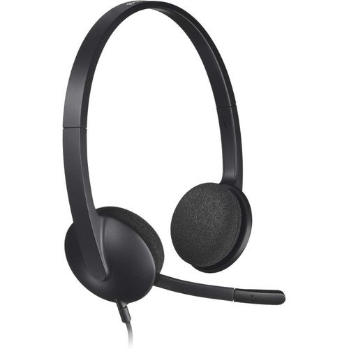 USB Computer Headset H340 - Stereo USB - Wired - 20 Hz - 20 kHz - Over-The-Head- Black