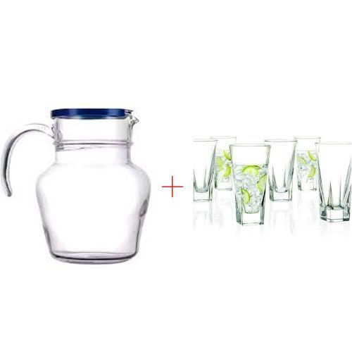 Jug Plus 6 Quality Drinking Glasses