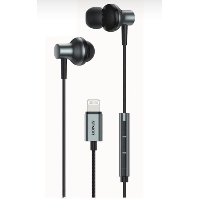 Senior F-790 Extra Bass Hi-Fi Type C Headphone, USB C Wired Earbuds with Microphone, In-ear Headphones for iPhone 15 Pro Max, iPad Pro/Air, MacBook Pro/Air, Samsung S24 Ultra & More – Black