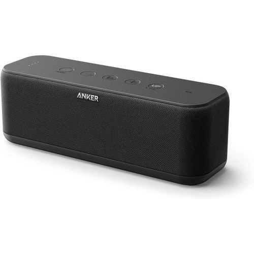 Upgraded Soundcore Boost Bluetooth Speaker with Well-Balanced Sound, BassUp, 12H Playtime, USB-C, IPX7 Waterproof, with Customizable EQ via App, Wireless Stereo Pairing