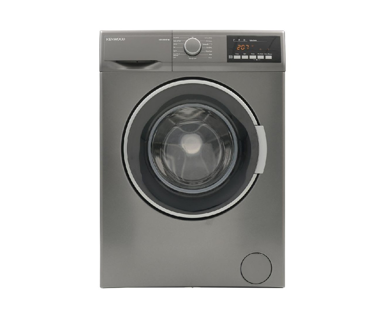 Kenwood washing machine 8Kg, 1000RPM, 15 Wash Programs with Rapid wash, WMM08 Silver