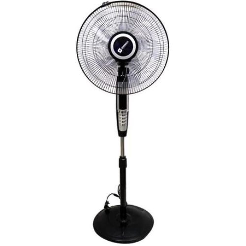 16 Inch Stand Fan With Infrared Remote Control 5 Blades Powerful Wind And Led Display Plus Swing Function