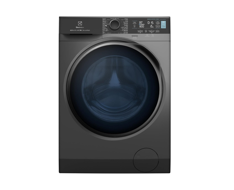 Electrolux washing machine 10Kg, Inverter Motor, 1400RPM, 14 Programs, EWF1042R7SB- Black