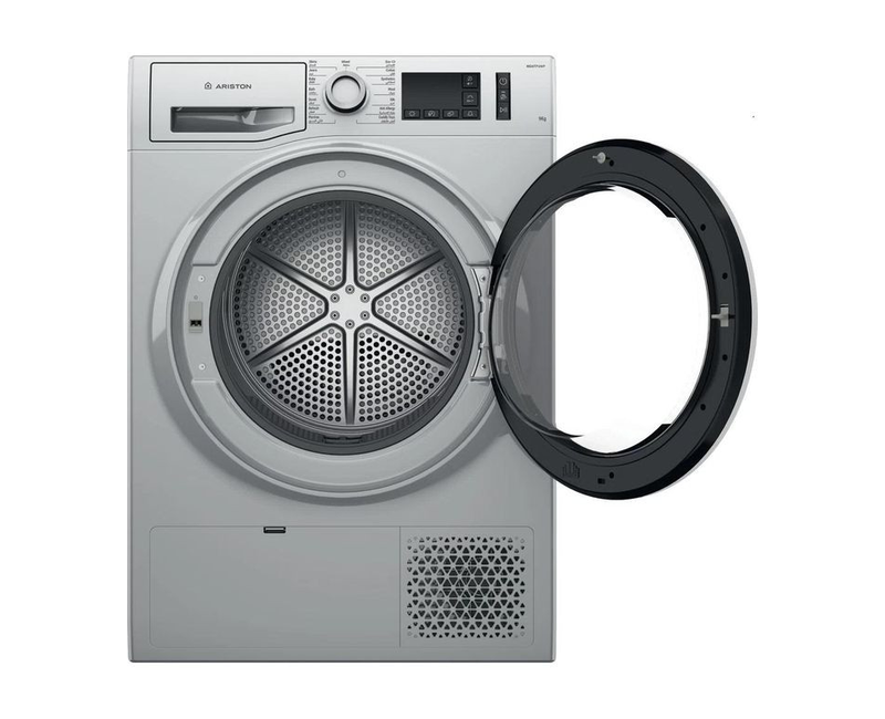 Ariston washing machine Tumble Dryer with heat pump, NTM119X1SSK 9Kg- Silver