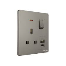 SOCKET 1GANG 13A NEON TD 5113-UN-GY TD 5113-UN-GY