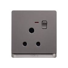 SINGLE 15A SWITCH SOCKET GREY TD 5115-GY