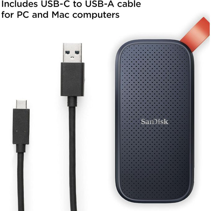SanDisk 2TB Portable SSD - Up to 800MB/s, USB-C, USB 3.2 Gen 2, Updated Firmware - External Solid State Drive - SDSSDE30-2T00-G26- Black