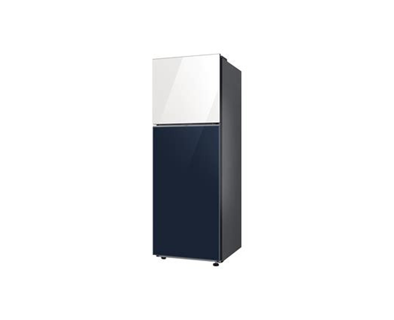 Samsung Refrigerator 348 ltrs (net) 2 DOOR White + Navy (Glass) RT35CB56218AUT
