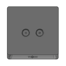 TD 2 GANG TV SOCKET TD 5322 GRAY TD 5322-GY