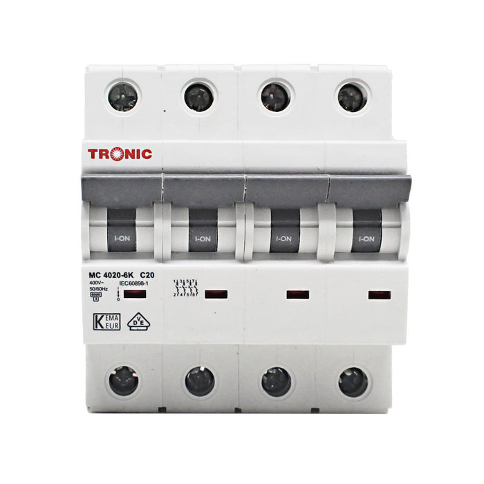 MCB FOUR POLE 6KA 20AMP MC 4020-6K