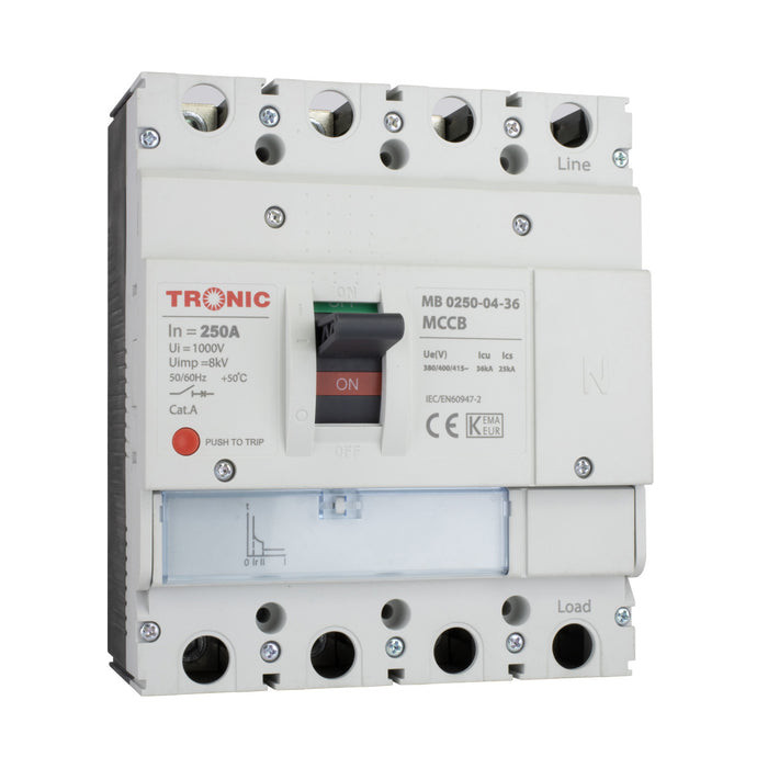MCCB BREAKER SGM6 250A 4P 36KA 250L MB 0250-04-36