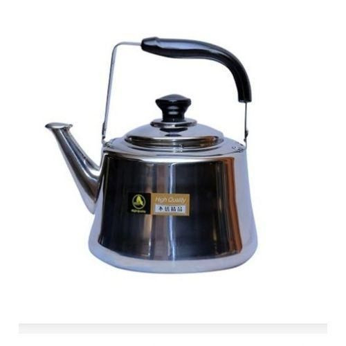 Stainless Steel Whistling Kettle - Silver   4L