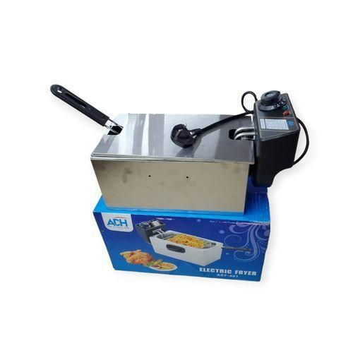 Single Electric Deep Fryer For Frying Healthy Food-Silver