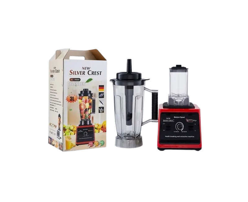 SILVER CREST 3l Big Commercial 2 In 1 Blender With 9525 Motor - Red